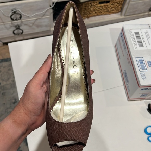 Rampage Size 8 Open Toe Heel 3.25” Front 0.5” Cork - Picture 7 of 13